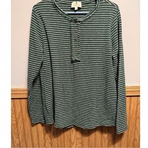Striped Green Blouse